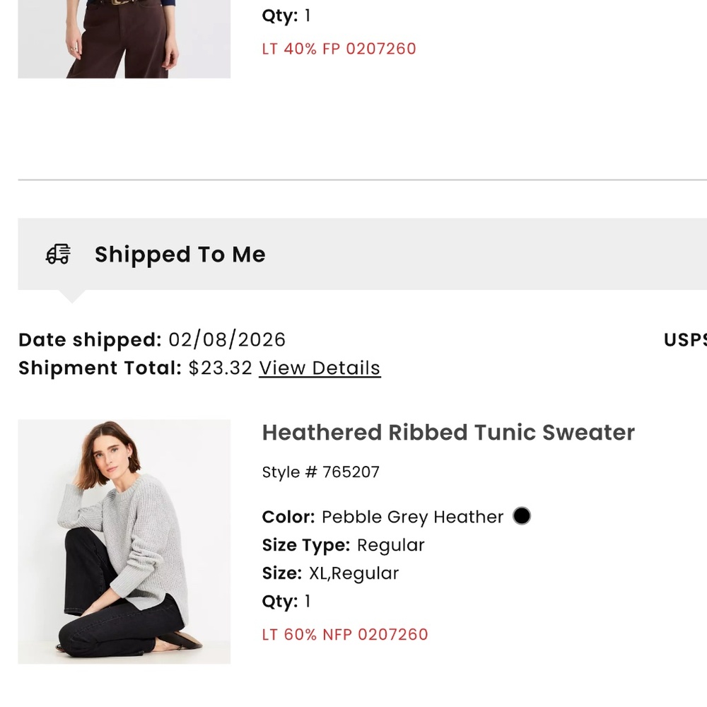 LOFT Grey Sweater